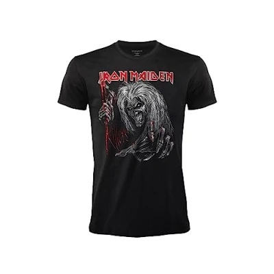 Afbeelding van Iron Maiden Killers T shirt Rock Official Black Band Heavy Metal Katoen Unisex Volwassenen Jongen, zwart.