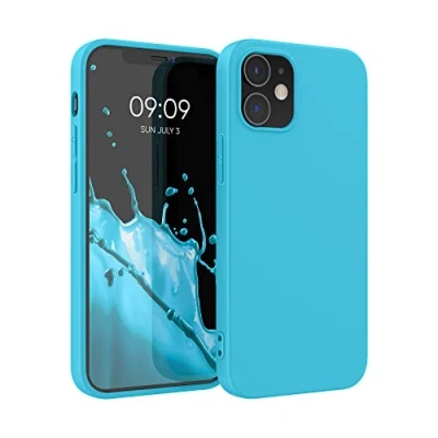 Afbeelding van kwmobile telefoonhoesje geschikt voor Apple iPhone 12 / Pro Hoesje smartphone Back cover in ijsblauw