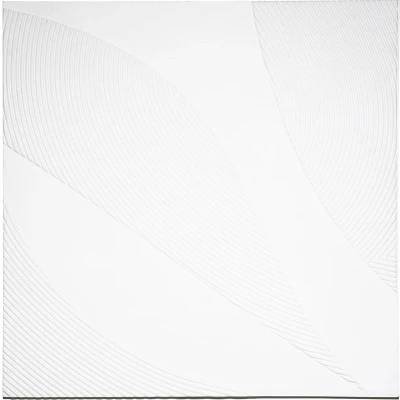 Afbeelding van Wanddeco Tazi groot vierkant wit 90 x 3 cm