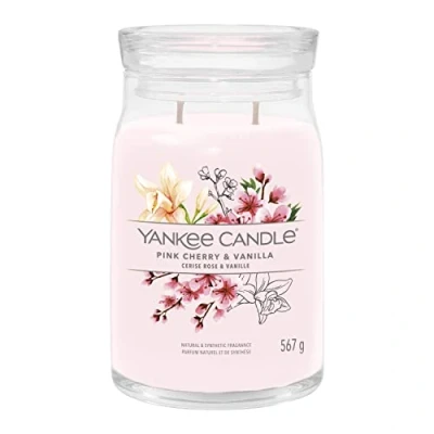 Afbeelding van Yankee Candle Signature Large JAR Pink Cherry Vanilla Geurkaars, Maat: 569 g,