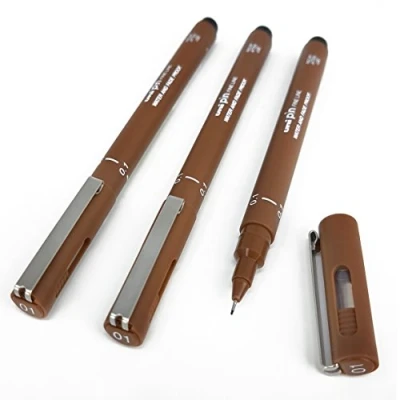 Afbeelding van Uni Pin Fineliner Tekenstift Sepia Tone 0,1 mm 6 stuks