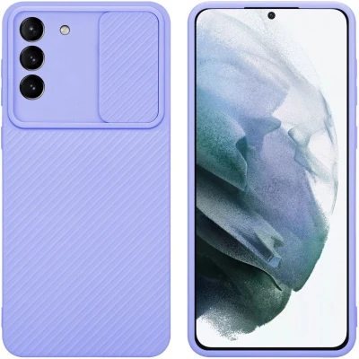 Afbeelding van Cadorabo Hoesje geschikt voor Samsung Galaxy S21 PLUS in Bonbon Paars Beschermhoes van flexibel TPU silicone Case Cover en met camerabescherming