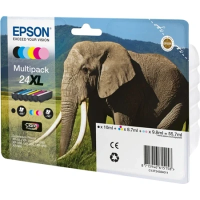 Afbeelding van Epson, Inkt, T2438 Olifant (M, BK, C, Y, LC, LM)