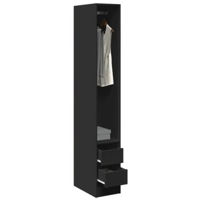 Afbeelding van vidaXL Kledingkast 30x50x200 cm bewerkt hout zwart