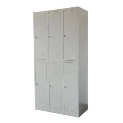 Afbeelding van IVOL Metalen Lockerkast Grijs 90x185x45 cm 6 Deurs