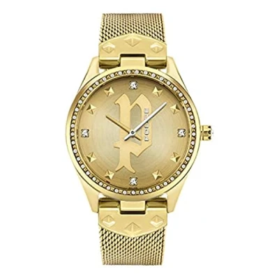 Afbeelding van Police Gouden RVS Horloge met Analoge Wijzerplaat 36MM