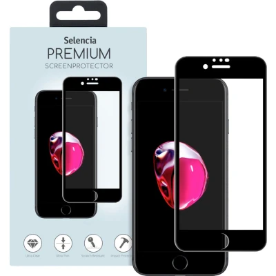 Afbeelding van Selencia Screenprotector Geschikt voor iPhone SE (2022) / (2020) Tempered Glass Gehard Glas Premium