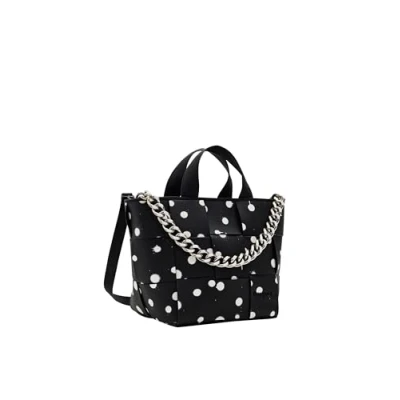 Afbeelding van Desigual Valdivia PU boodschappentas voor dames, zwart, zwart.