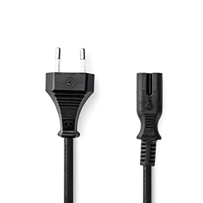 Afbeelding van Nedis Pcgb11040Bk20 Euro Voedingskabel Recht Male Iec 320 C7 2,00 M Zwart