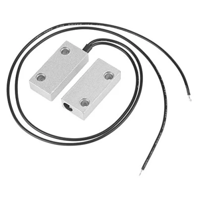 Afbeelding van Normaal open magneetschakelaar met gesloten venster en rietschakelaar, veiligheid van magnetische contacten, deursensor, zilverkleurig