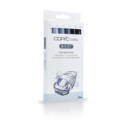 Afbeelding van Copic Ciao Set met marker grijs tinten (5 stuks) / multiliner pen