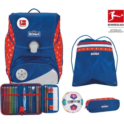 Afbeelding van Scout Schooltas Exklusiv Bundesliga Alpha Set 4 delig Blauw