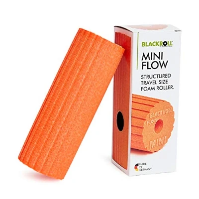 Afbeelding van BLACKROLL® MINI FLOW (5 x 15 cm), kleine roller en zelfmassage voor fitness, yoga, crossfit spierrekken, dubbele werking massagerol fascia, oranje