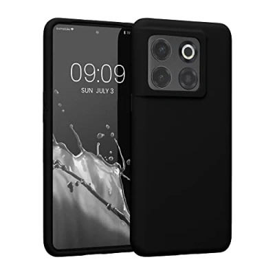 Afbeelding van kwmobile telefoonhoesje geschikt voor OnePlus 10T 5G Hoesje met siliconen coating Smartphone case in zwart