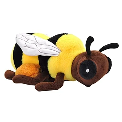Afbeelding van Pluche knuffel dieren Eco honingbij zwart/geel 30 cm Insecten