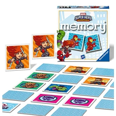 Afbeelding van Ravensburger Marvel Avengers Super Hero Adventures Mini Memory Game Matching Picture Snap Pairs Games voor kinderen leeftijd 3 jaar oud