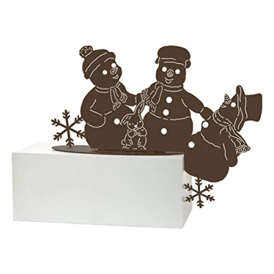 Afbeelding van Goebel Kerst Decoratief beeld / figuur Wintervrienden sneeuwpoppen Metaal 50cm