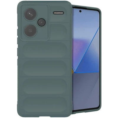 Afbeelding van iMoshion Hoesje Geschikt voor Xiaomi Redmi Note 13 Pro Plus (5G) Siliconen EasyGrip Backcover Donkergroen