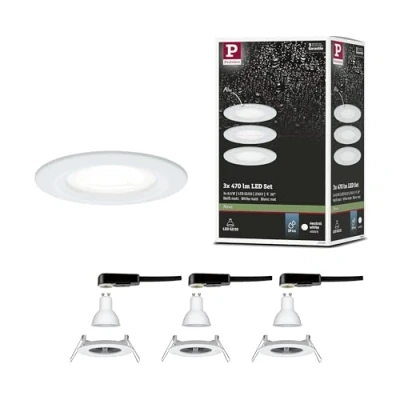 Afbeelding van Paulmann 92980 LED inbouwlamp Set van 3 stuks GU10 19.5 W Wit (mat)