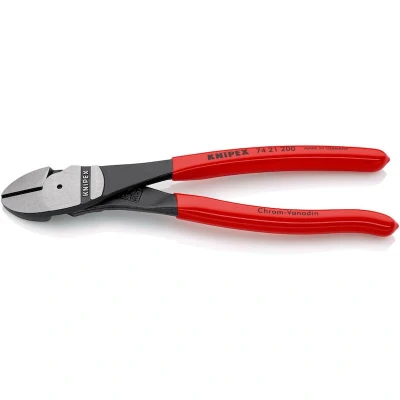 Image de KNIPEX 74 21 200 power side cutters plastifié noir atramentisé mm