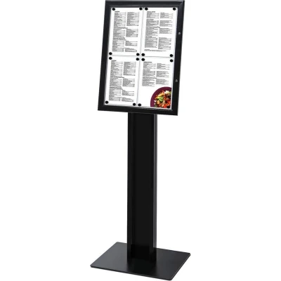 Afbeelding van Menustandaard Zwart 4x A4 Syna SCZNPOLE4XA4C9005 Horeca &amp; Professioneel