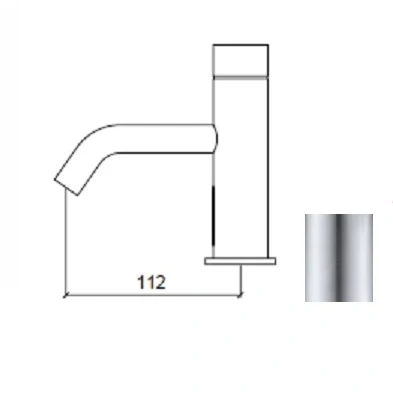 Afbeelding van Waterevolution Flow elektronische wastafelkraan infrarood op 230volt RVS T110EEIE