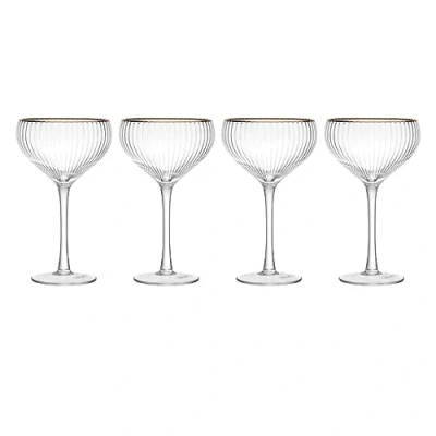 Afbeelding van Mikasa Sorrento 4 delige kristallen Coupe glazen set, 350ml