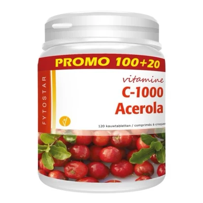 Afbeelding van Fytostar Vitamine C 1000 Acerola Kauwabletten