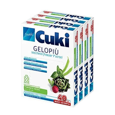 Afbeelding van Cuki Gelomore Freezer 7 luiers Maxi Curt Medium 23 x 32 cm, 2,5 l, 630 g, 40 stuks