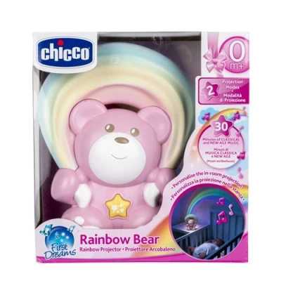 Image de Veilleuse musicale Chicco Ourson Arc en ciel Rose