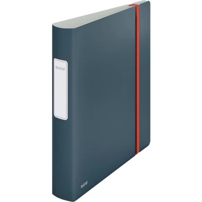 Afbeelding van Leitz 180 Active Cosy Kunststof Ordner met Rugetiket 2 Rings A4 Rugbreedte van 65mm Fluweel Grijs