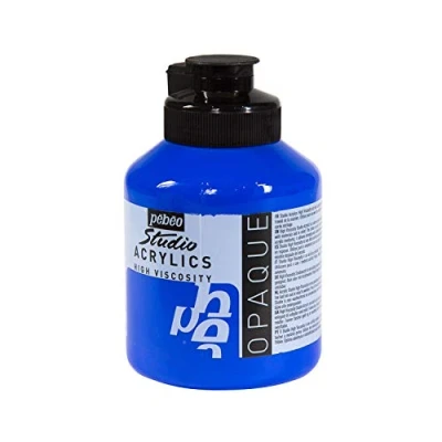 Afbeelding van Pébéo acrylverf Fine Studio blauw kobaltblauw ondoorzichtig imitatie 500 ml