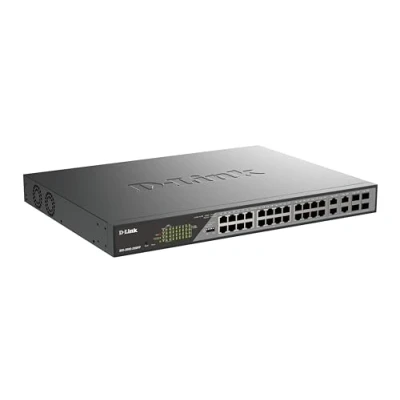 Afbeelding van D Link 28 Poorts Desktop Gigabit Poe (28 Havens), Netwerkschakelaar, Zwart