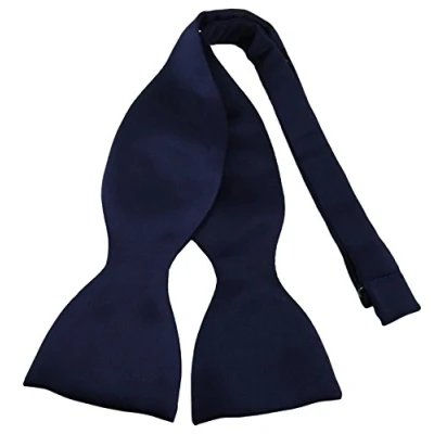Afbeelding van Mooie TigerTie vlinderdas van 100% polyester met geschenkdoos en handleiding in marineblauw, afmetingen: ca. 12 cm x 6 cm, marineblauw