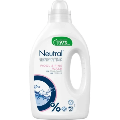 Afbeelding van 6x Neutral Vloeibaar Wasmiddel Fijnwas 20 Wasbeurten 1 liter