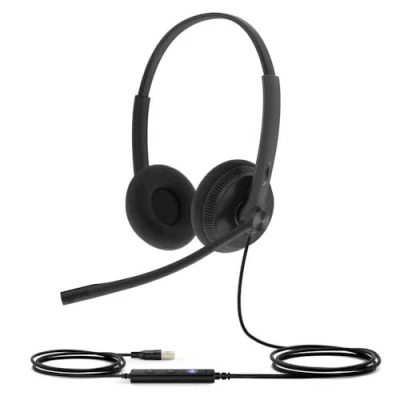 Image de Yealink UH34 Dual Micro casque sur oreille filaire USB noir certifié UC