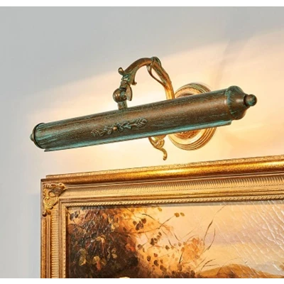 Afbeelding van Lindby Wandlamp 2lichts metaal H: 17 cm E14 kopergroen