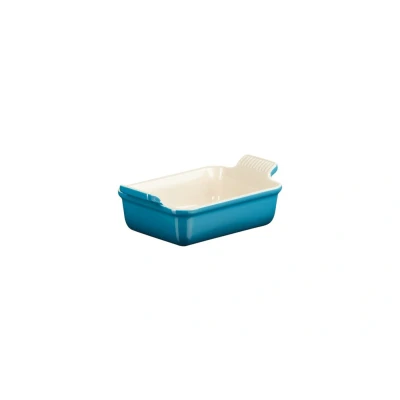Afbeelding van Le Creuset Aardewerken Rechthoekige Ovenschaal In Deep Teal 19cm 1,08l