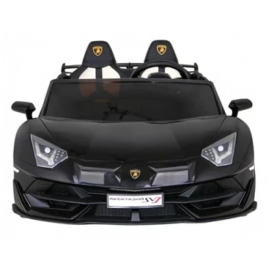 Afbeelding van FINOOS Lamborgini Aventador Elektrische auto voor kinderen, 24 V, 2 zits, met afstandsbediening 2,4 GHz, x motor 200 W, 7 Ah, jaar (zwart)