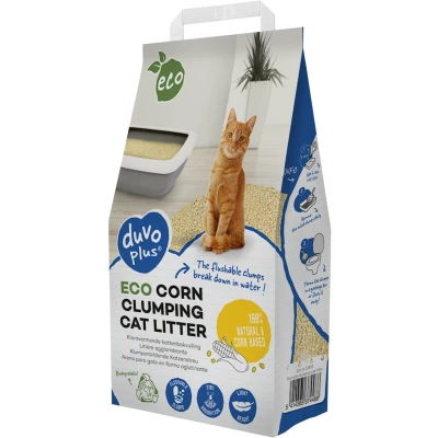 Afbeelding van Duvoplus Kattenbakvulling Kat Eco Maïs Klontvormende 3,5kg/5,73l 1st