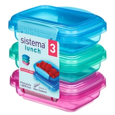 Afbeelding van Sistema Trends Lunch Set Van 3 Voorraaddoosjes 200ml