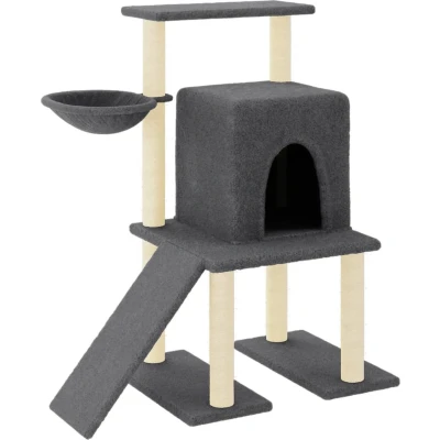 Afbeelding van vidaXL Kattenmeubel met sisal krabpalen 96,5 cm donkergrijs