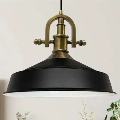 Afbeelding van Bamyum Hanglamp Industrieel Metaal, Zwart Vintage Lamp