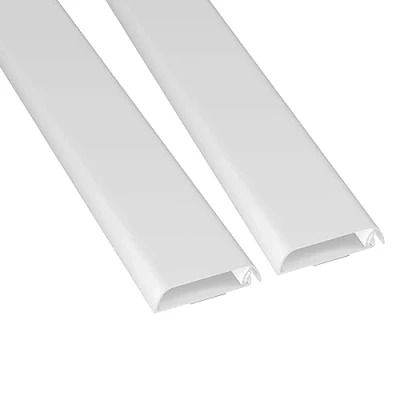 Afbeelding van D Line kabelgoot, muurkabelafdekking, tv kabelopberglade, kan worden beschilderd, zelfklevend, model uit één stuk scharnierend, 2 x 60 15 mm (b h) 400 (L) Wit