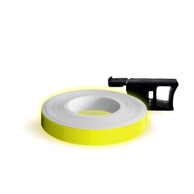 Afbeelding van Quattroerre 10293, neon fietsstrepen met applicatorgereedschap, 7 mm x 6 m, geel