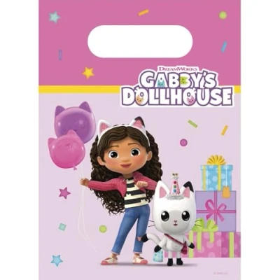 Afbeelding van Gabby&#039;s Dollhouse Uitdeelzakjes 22x16cm 4 stuks