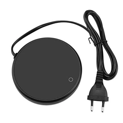 Afbeelding van 220 240 V elektrische bekerwarmer pad theekop kantoor koffie melk beker onderzetter dienblad (zwart)