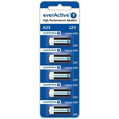 Image de 5 x EverActive piles alcalines MN21 A23 12 V V23GA 23 A (1 Carte Blister)