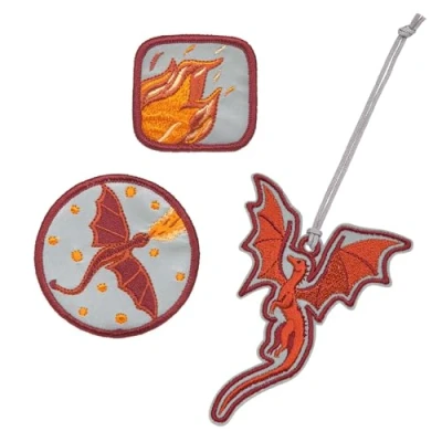 Image de LÄSSIG Set De Pendentifs Et Patchs (3 Pièces) Avec Bouton Pression/School Patches Dragon