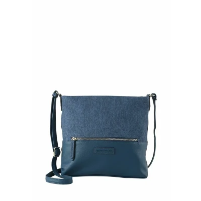 Afbeelding van TOM TAILOR schoudertas Gia Cross Bag Mixed Denim Blue blauw